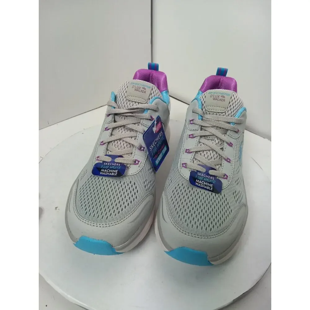 Skechers D Lux Walker Infinite Motion 149023 Shoes Womens Sz 11 Gray Blue